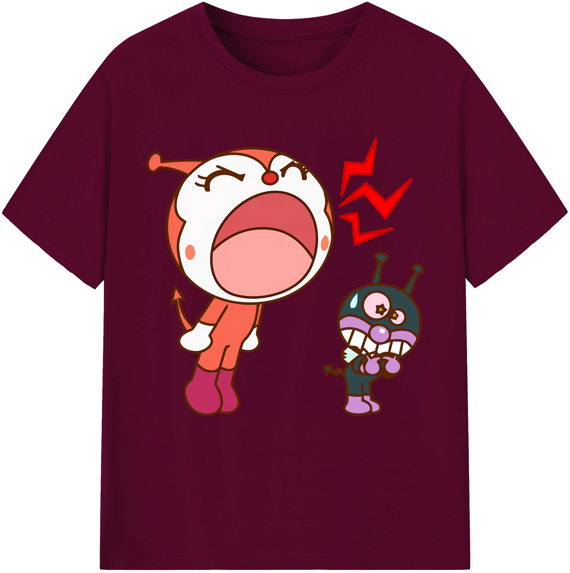 （画像用） アンパンマン Anpanman レディースカジュアルプリントTシャツ（綿100％）